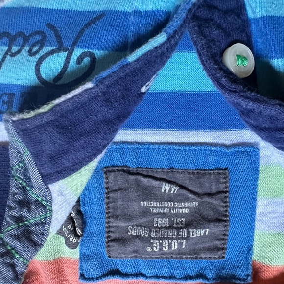 H&M Kids Size 2-4Y Colorful Striped Polo Short Sleeve Shirt With Y2K - Picture 5 of 7